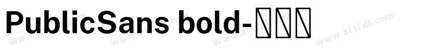 PublicSans bold字体转换